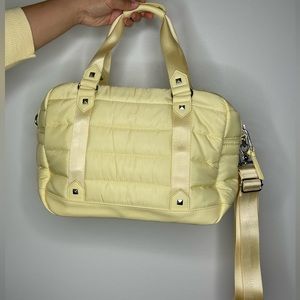 NWT CYNTHIA ROWLEY NEW YORK FITS EVERYTHING DUFFLE BAG/ SPRING YELLOW